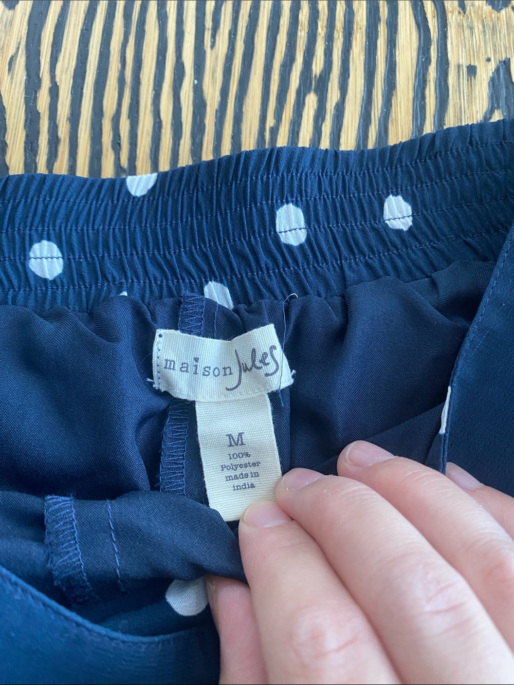 Maison Jules Navy Polka Dot Circle Skirt - Picture 2 of 7